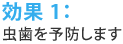 効果1：虫歯を予防します